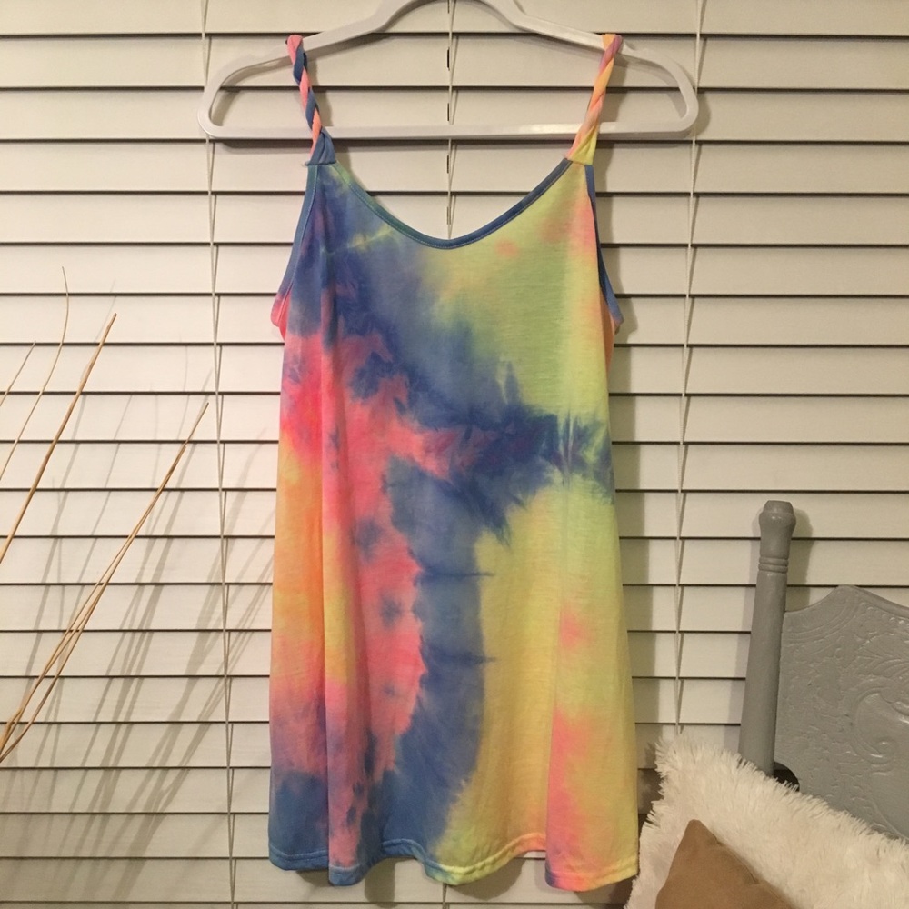 💕 Neon Tie Dye Festival Dress 👗